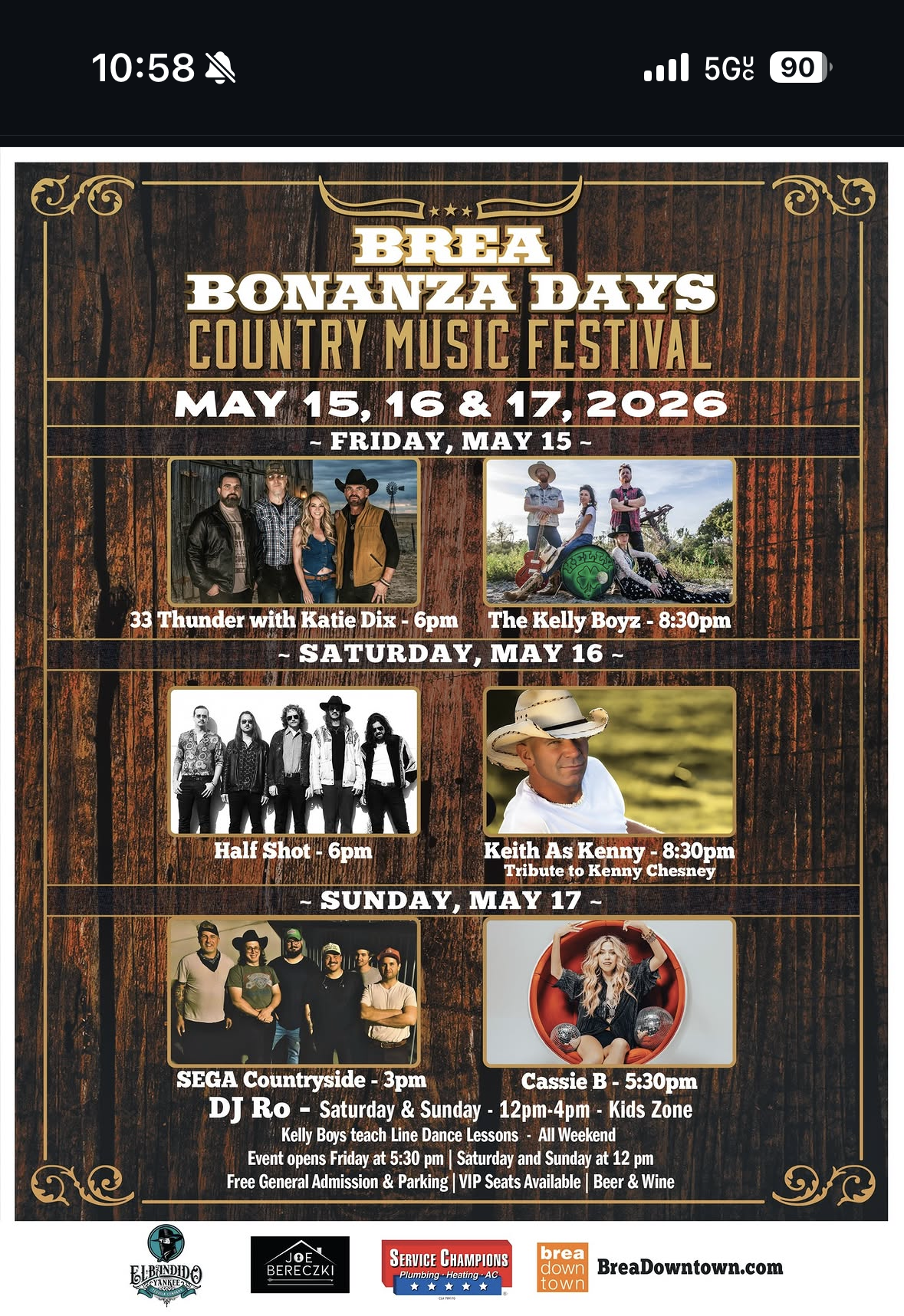 Brea Bonanza Days Country Music Festival - Friday Night