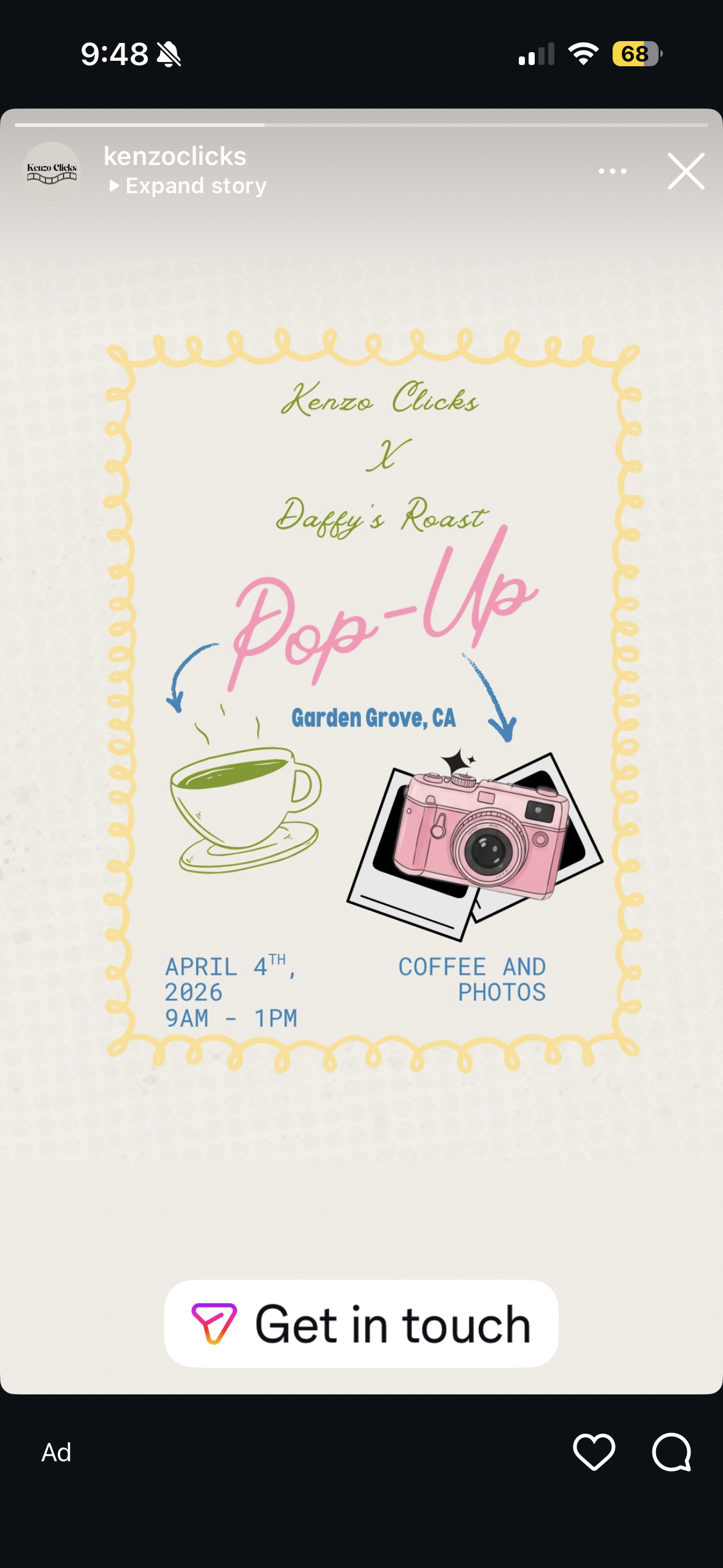 Kenzo Clicks x Daffy's Roast Pop-Up