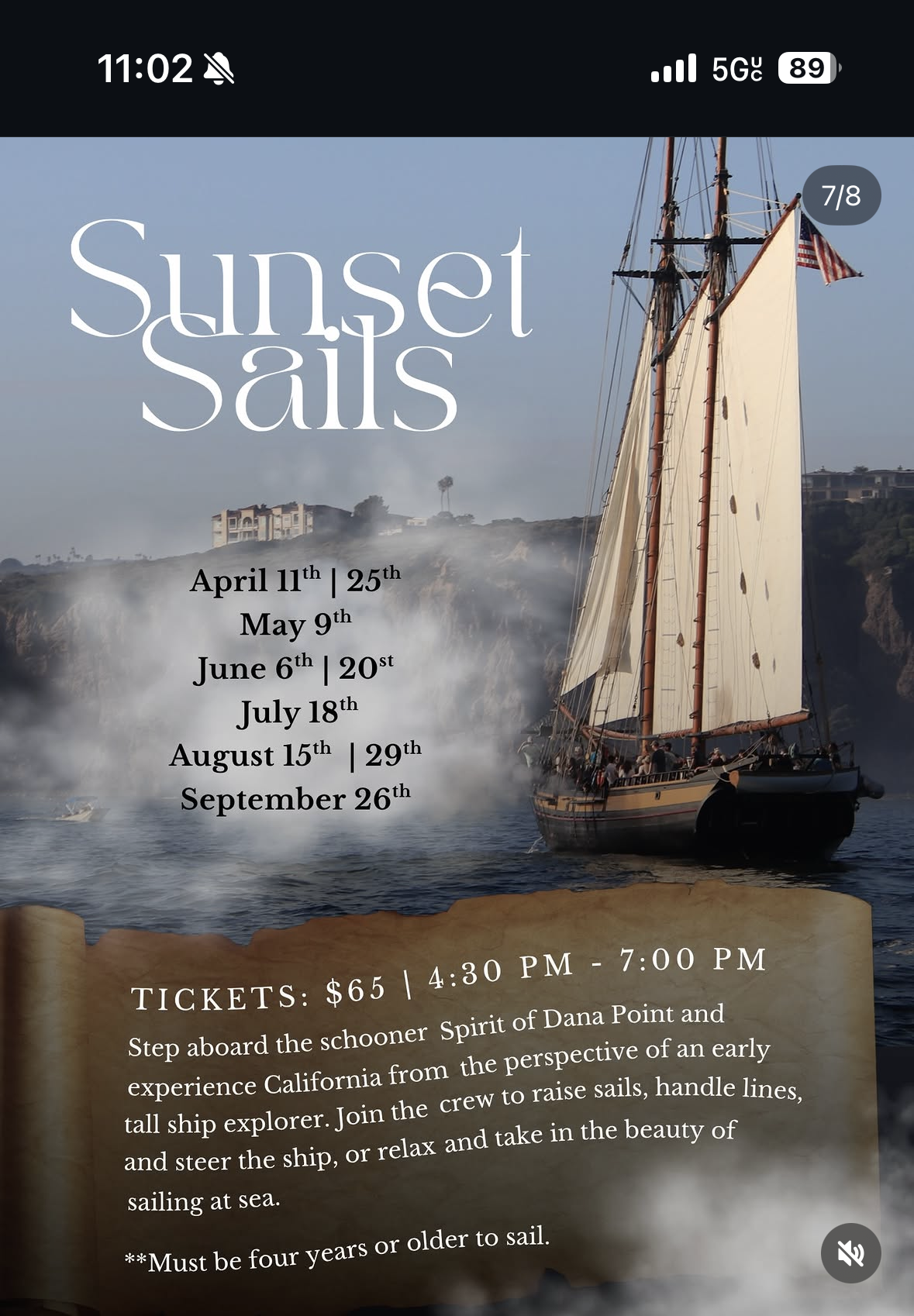 Sunset Sails aboard the Spirit of Dana Point (July 18)