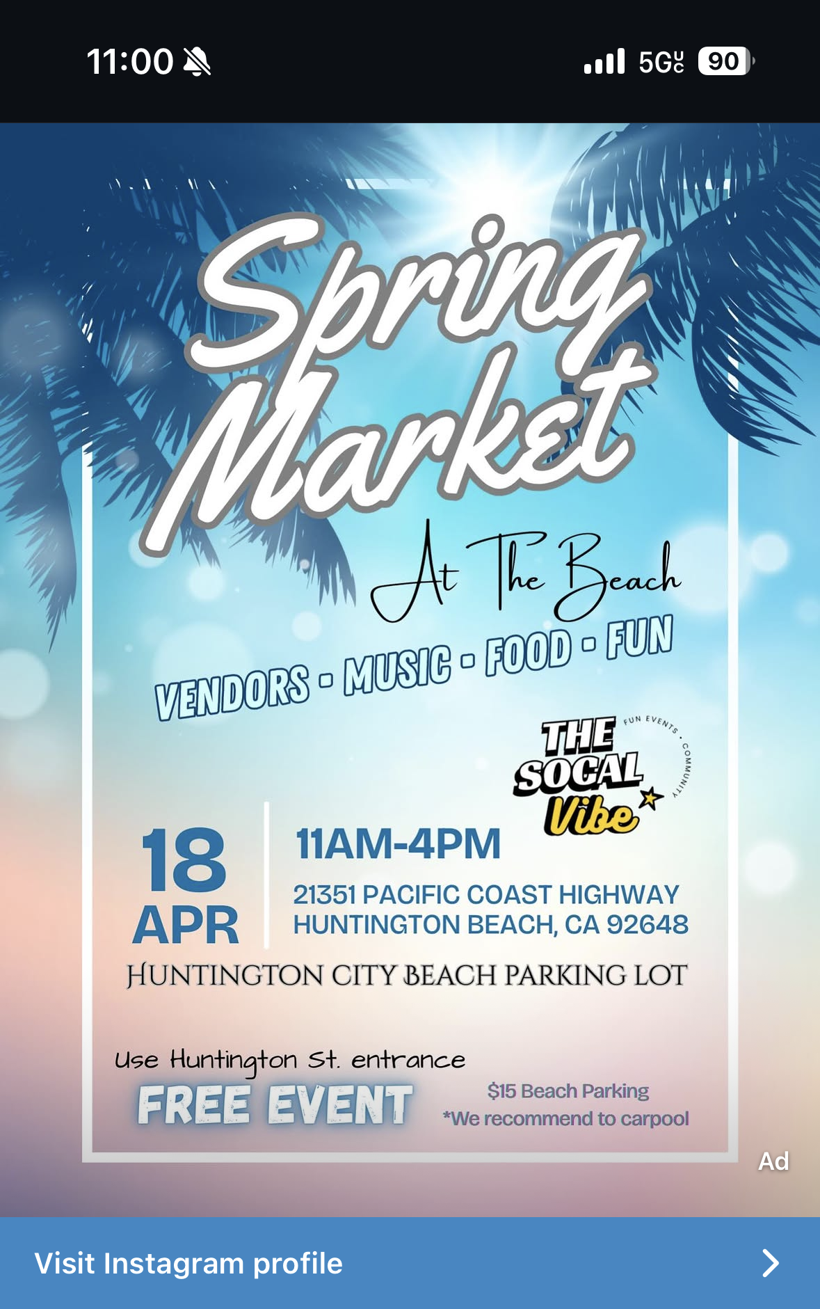 Spring Market At The Beach