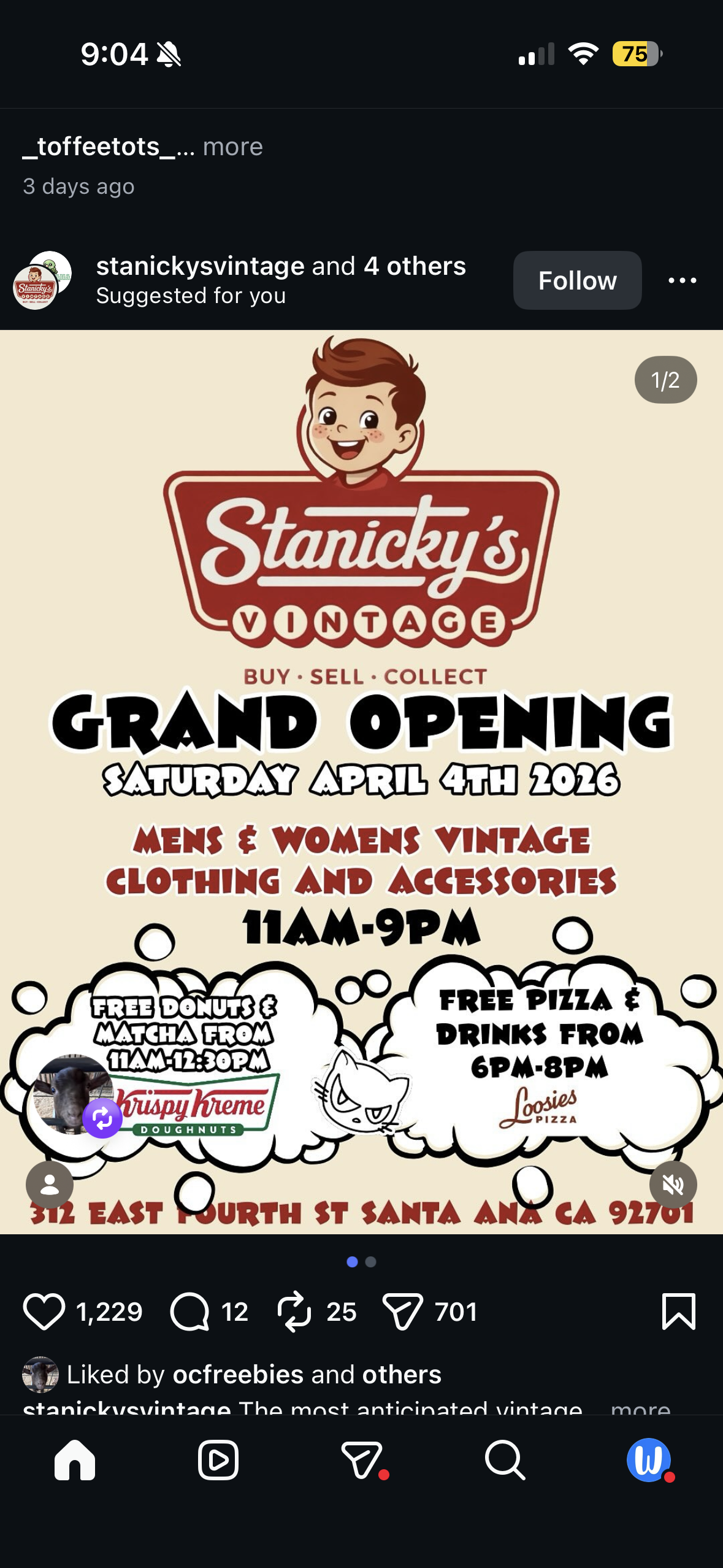 Stanicky's Vintage Grand Opening